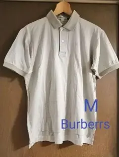 BURBERRY メンズ 半袖ポロシャツ M ボーダー 胸にロゴのサムネイル