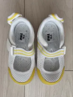 IFME 上履きシューズ 15.0 ホワイト/イエロー