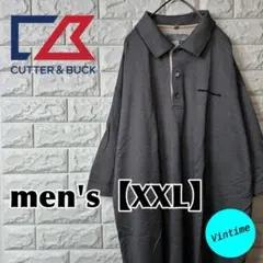 AM82【CUTTER＆BUCK】ポロシャツ【メンズXXL】グレーのサムネイル