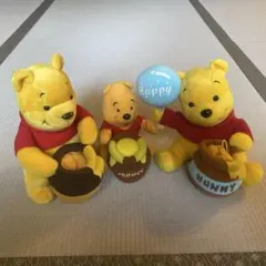 くまのプーさん ぬいぐるみ 三体セット美品