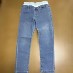 キッズ デニムパンツ ウエストゴム ジーンズ　ハート　トップバリュ　120cmのサムネイル