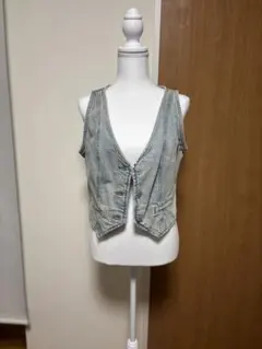 GU ライトブルーデニムベスト 新品