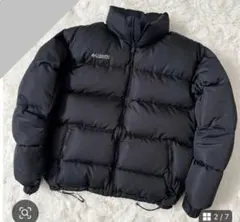 肉厚】Columbia コロンビア ダウンジャケット ブラック　ドローコード付き