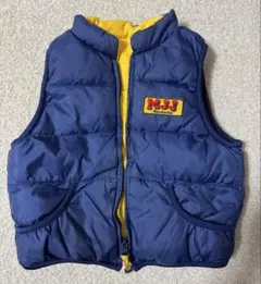 moujonjon(ムージョンジョン) ダウンベスト ネイビー/イエロー