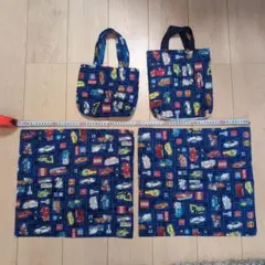 トミカ　手作り　小物入れ　シューズ入れ　ランチョンマット