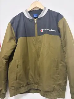 Champion ジャケット Lサイズ オリーブグリーン/ブラック