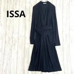 イッサロンドン ISSA LONDONシルク ワンピース【S〜M】カシュクール