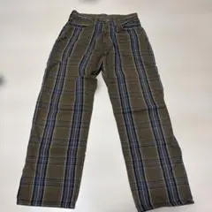 EVISU 山根デラックス　チェック柄 ストレートパンツ　evisu ヤマネのサムネイル