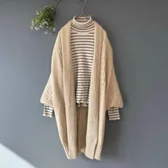 バーニーズニューヨーク［M］高級品◎上品カジュアル◎アンゴラ◎ニットカーディガンのサムネイル