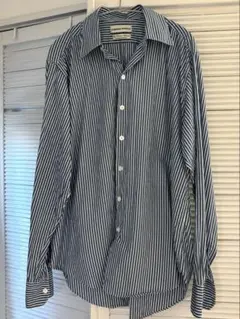 CAMISAS MANOLO カミサスマノロ　ブルーストライプシャツ　46のサムネイル