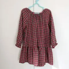ZARA ベビー　キッズ　チェック柄 ワンピース　長袖　104cm 3-4y