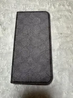 COACH ブラック 手帳型 iPhoneケース