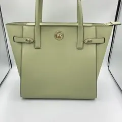 【美品】マイケルコース トートバッグ ハンドバッグ 黄緑 グリーン