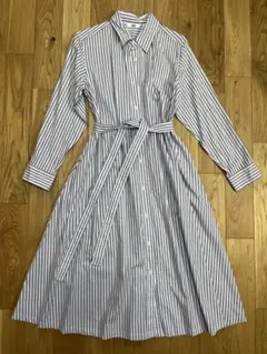 UNIQLO ストライプコットンAラインワンピース
