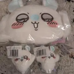 ちいかわ モモンガだらけくじ C賞 おかおクッション E賞 マスコット 3点