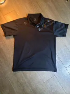 DESCENTE ポロシャツ ブラック ロゴプリントのサムネイル