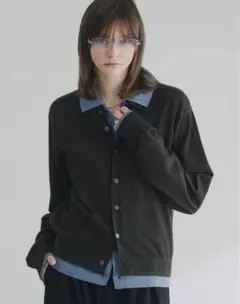 【即完売品】selleglante レイヤードスタイルハイゲージニットシャツ