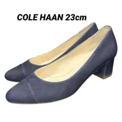COLE HAAN コールハーン スエード パンプス ネイビー 6B 約23cm