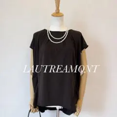 【極美品】LAUTREAMONT ドレープブラウス 38　ブラウン　日本製　茶のサムネイル