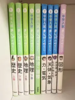 中学受験対策 人気の「まんが攻略BON!」シリーズ9冊まとめ売り
