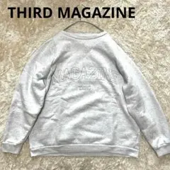 完売品✨THIRD MAGAZINE ロゴ刺繍 ビッグロゴ スウェット ホワイト