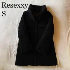 Resexxy ベロア ダウン コート S ブラック