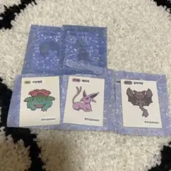 韓国ポケモンパンシールセット フシギバナ エーフィ ヤミラミ