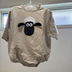 ひつじのショーン ロンパース ベージュ