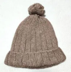 子供用ニット帽　ベージュ
