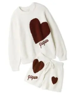 ジェラートピケ ハートジャガードプルオーバー＆ショートパンツセット ジェラピケ