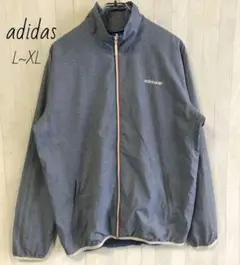 adidas　アディダス　トレフォイル　刺繍ロゴ　ナイロンジャケット　XL　美品
