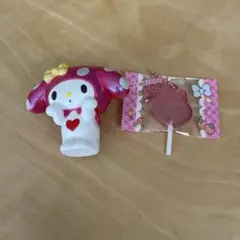 マイメロディ フィギュア ピンク 水玉&キャンディチャームズ　2点セット
