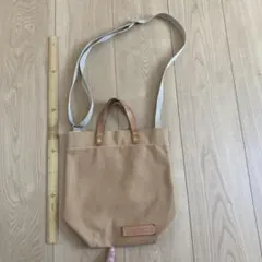 革×キャンバスバッグ　キャメル