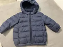 UNIQLO ネイビー フード付きダウンコート 80㎝