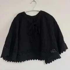 総レース 刺繍 ブラウス ブラックのサムネイル