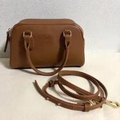 【お値下げ中！】snidel スクエアボストンバッグ ブラウン