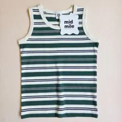 新品タグ付★mid mile★マルチボーダータンク グリーン むくぞ～君コラボのサムネイル