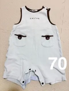 CELINE ベビー ロンパース 70 セリーヌ カバーオール 綿100% セ