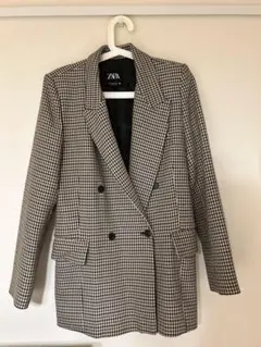 ZARA チェック柄 テーラードジャケット M