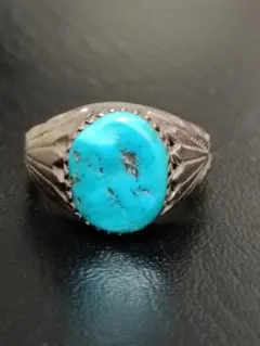ターコイズ シルバーリング RB刻印 20号