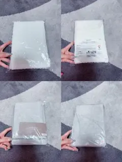 ハーバーオーガニックコットン長尺タオルグレー＆ホワイト各1枚