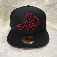 New Era 59FIFTY ブラック/レッド キャップ　サイズ57.7センチ