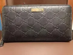 AAランク❗️ GUCCI 財布 長財布 シマレザー ラウンドファスナー 