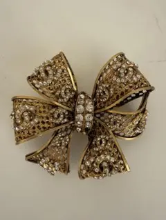 CHANEL ヴィンテージ リボン ブローチ