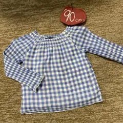 ベビーギャップ【90】babyGap ギンガム　チェック柄シャツ ブラウス　春