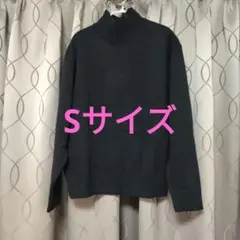 【未使用試着のみ】ユニクロ：C　ローゲージハイネックセーター　Sサイズブラック黒