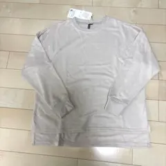 ベージュ M 長袖トレーナー　カットソー