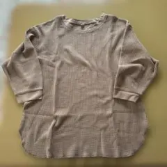 ユニクロワッフルT 七分袖
