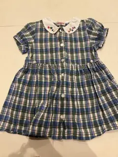 ミキハウス チェックワンピース 100センチ