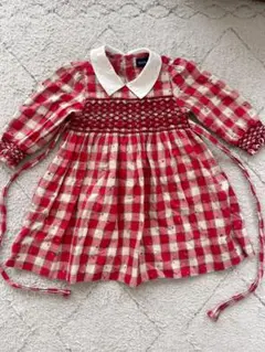 Ralph Lauren 赤と白のチェック ワンピース 90cm未満